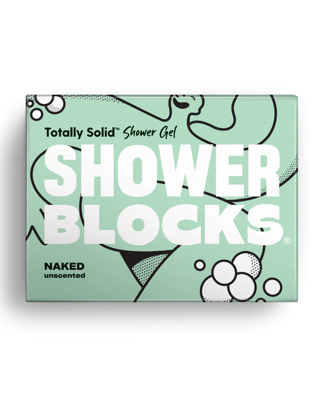 Box of Totally Solid Shower Gel Shower Blocks on a white background