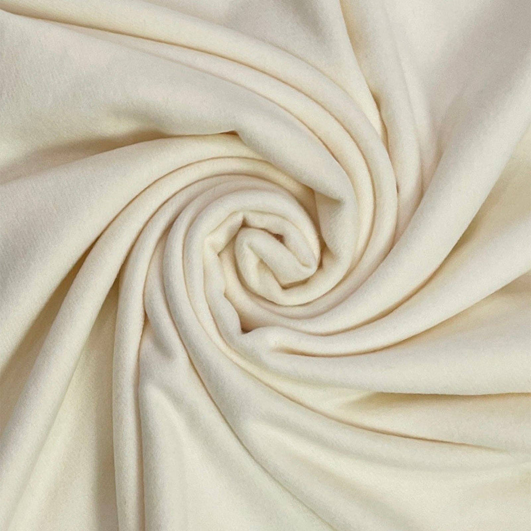 Soft Wool Blend Ivory Tassel Edge Pashmina Wrap