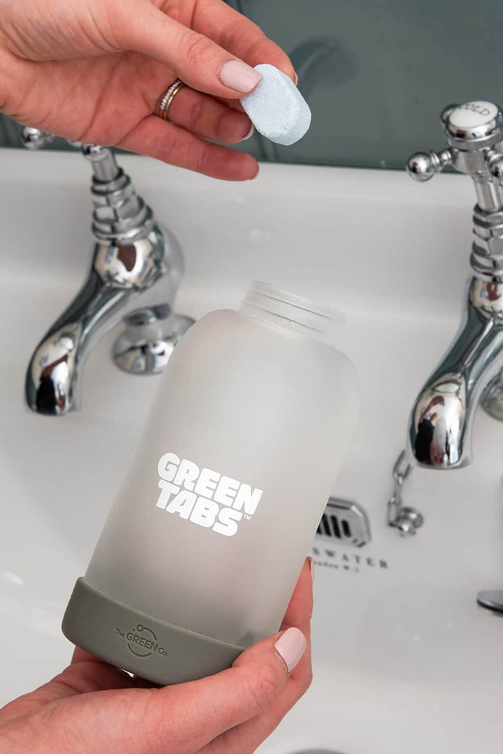 The Green Co GreenTabs™ Citrus And Mint Foaming Hand Soap Starter Kit With Muted Olive Dispenser