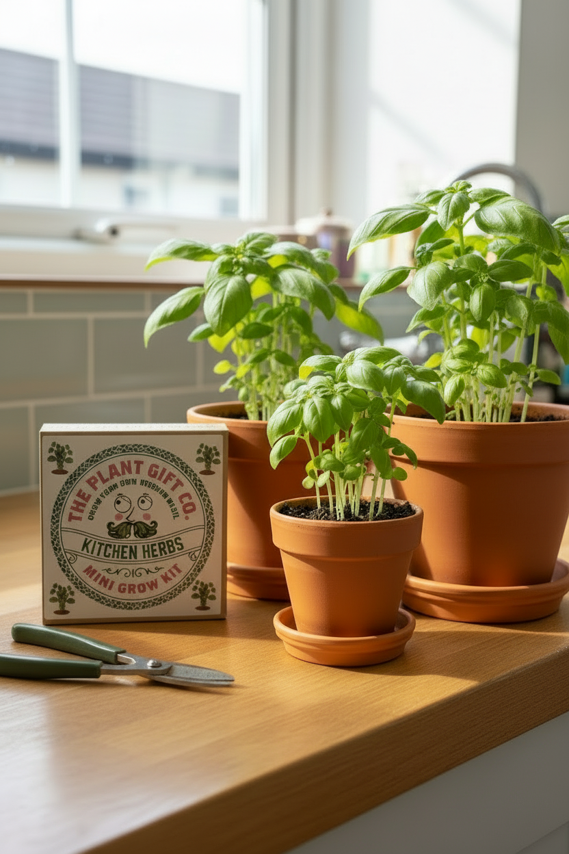 The Plant Gift Company Grow Your Own Basil Eco Mini Grow Kit