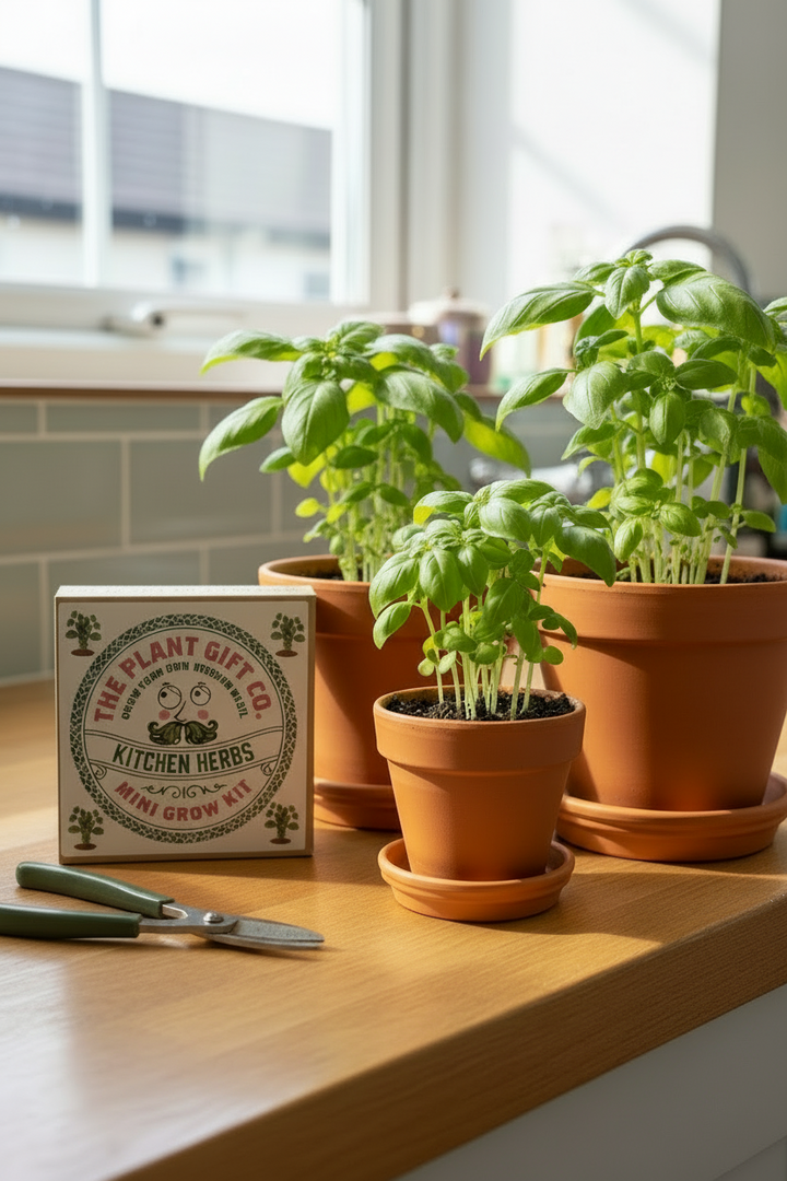 The Plant Gift Company Grow Your Own Basil Eco Mini Grow Kit