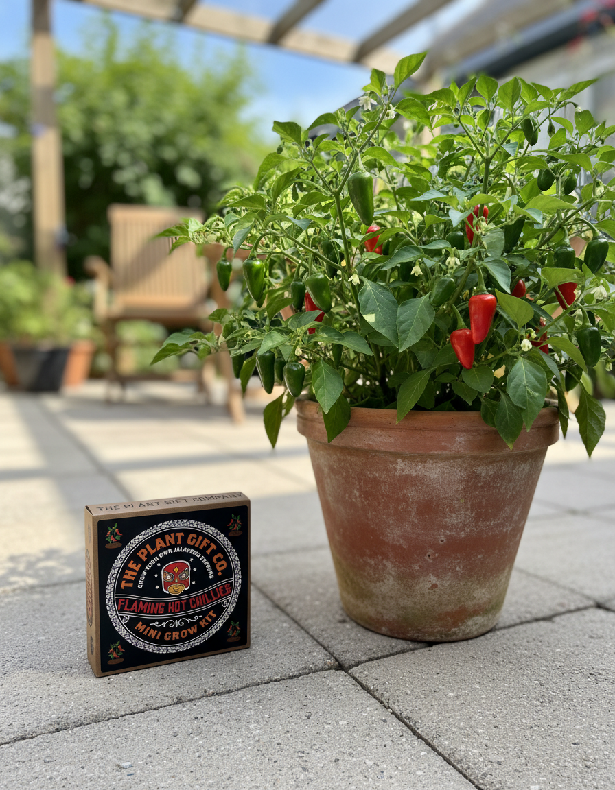 The Plant Gift Company Grow Your Own Red Hot Chillies Eco Mini Grow Kit