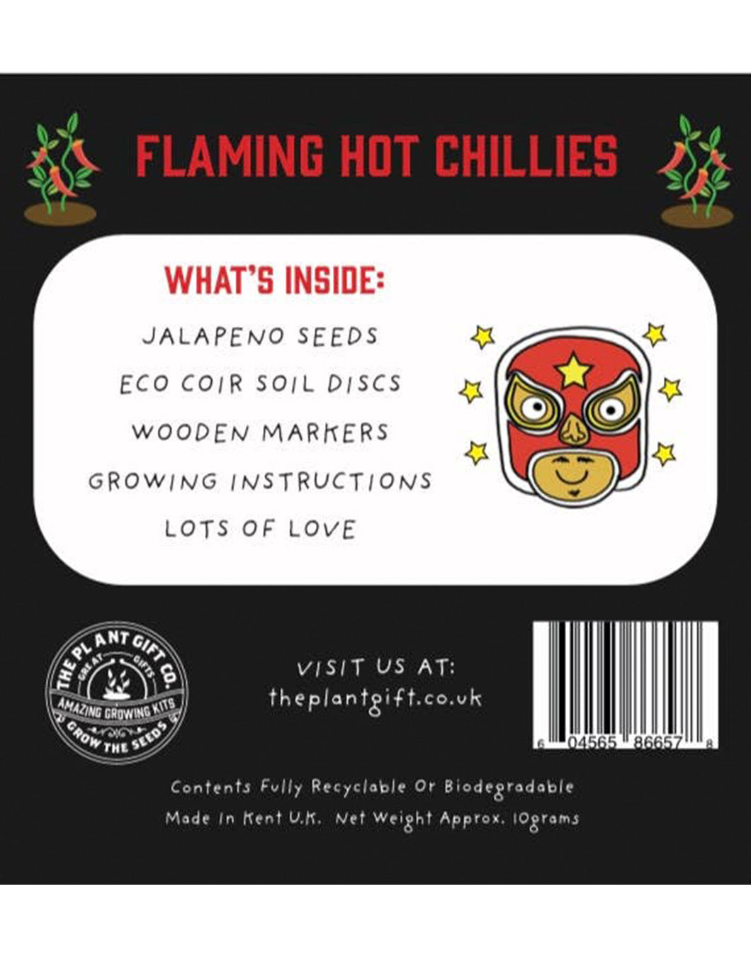 The Plant Gift Company Grow Your Own Red Hot Chillies Eco Mini Grow Kit