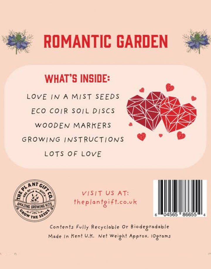 The Plant Gift Company Grow Your Own Romantic Garden Eco Mini Grow Kit
