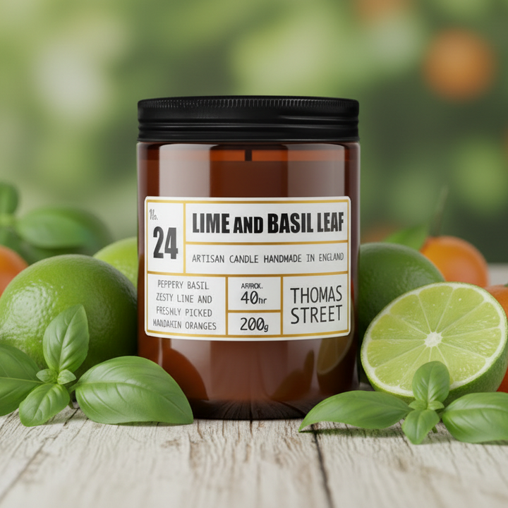 Thomas Street Lime & Basil Leaf Artisan Candle No.24