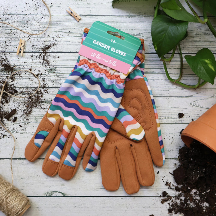 Willow & Belle Wiggle Design Women's One Size Gardening Gloves