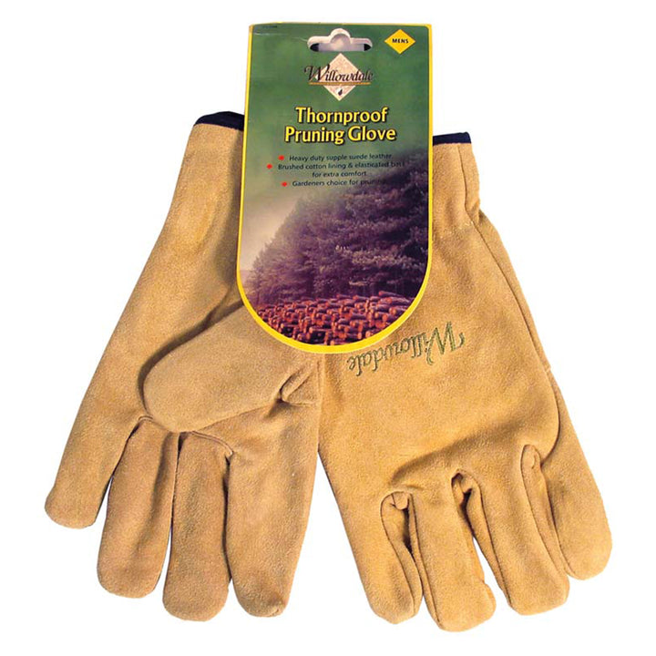Willowdale Mens Suede Leather Thornproof Pruning Gloves GL009