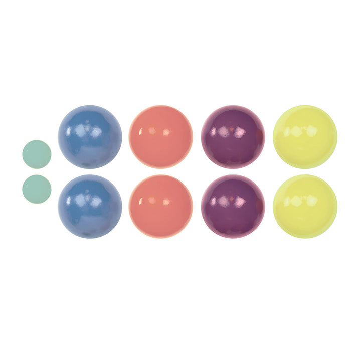 Set of colorful round balls on a white background