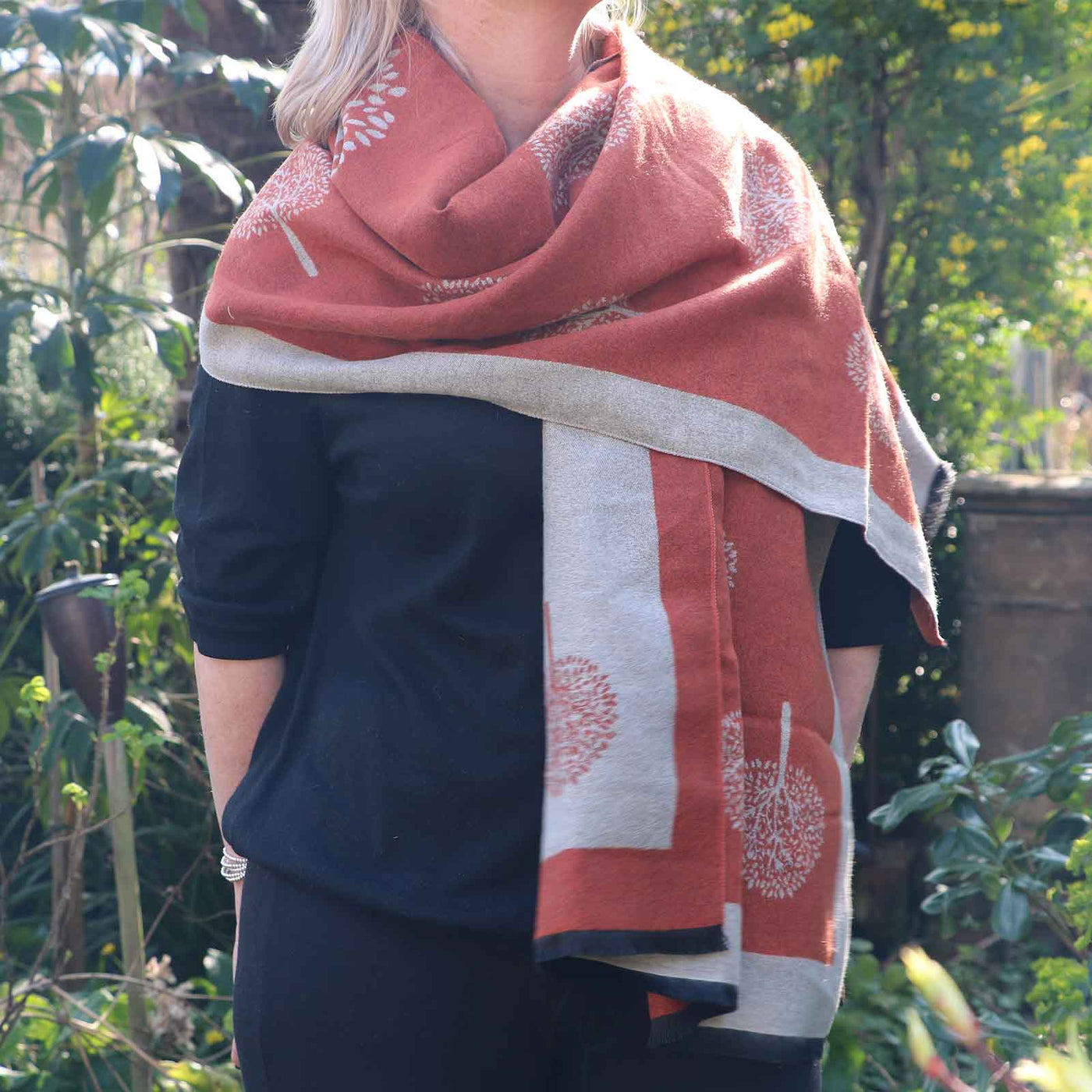 Zelly Mulberry Pashmina Russet/Oatmilk 1014015