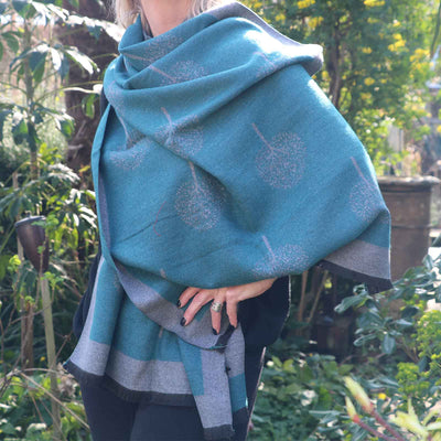 Zelly Mulberry Pashmina Teal 1014027 - Norman & Vera Garden Emporium