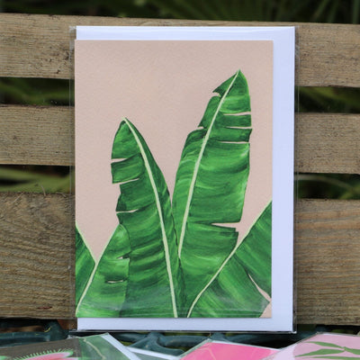 Banana Leaf Greetings Card - Norman & Vera Garden Emporium