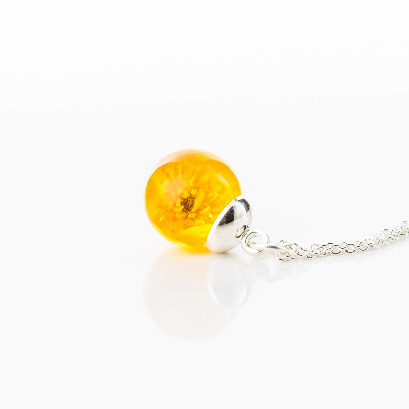 Botanic Isles Buttercup Sterling Silver Small Sphere Necklace - Norman & Vera Garden Emporium