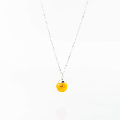 Botanic Isles Buttercup Sterling Silver Small Sphere Necklace - Norman & Vera Garden Emporium