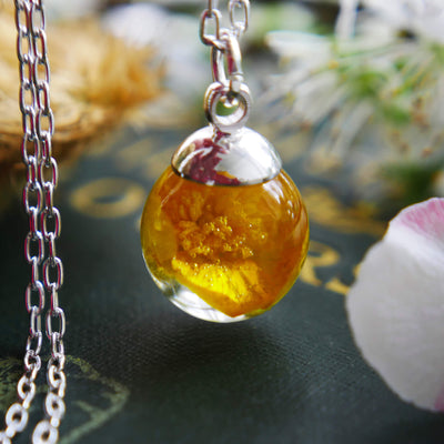 Botanic Isles Buttercup Sterling Silver Small Sphere Necklace - Norman & Vera Garden Emproium