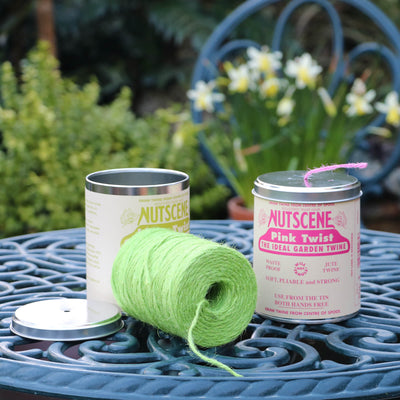 Nutscene Iconic Tin Of Lime Green Garden Twine - Norman & Vera Garden Emporium