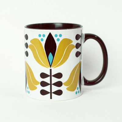 Mod Lounge Yellow Lotus Flower Mug - Norman & Vera Garden Emporium