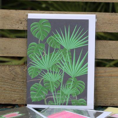Palm Swiss Cheese Plant Greetings Card - Norman & Vera Garden Emporium