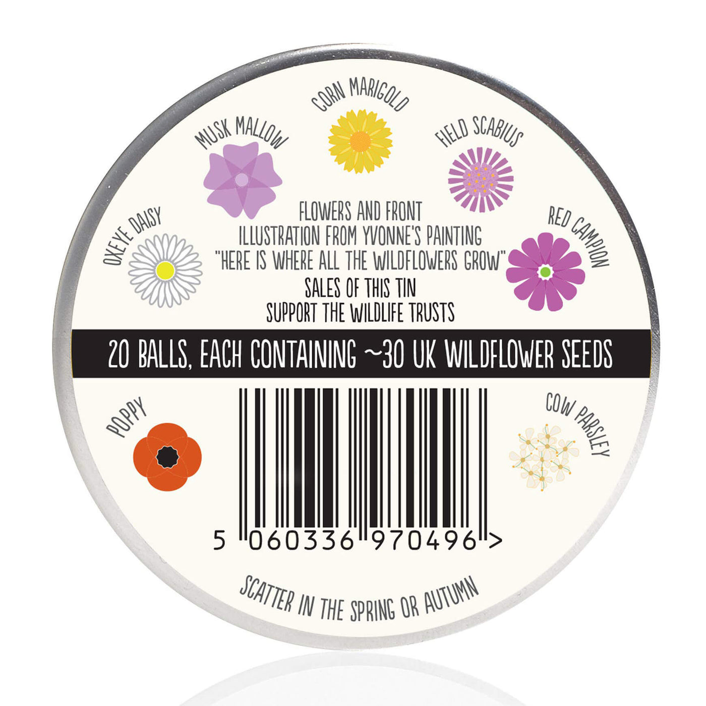 Seedball Artist's Meadow Wildflower Seed Tin - Norman & Vera Garden Emporium