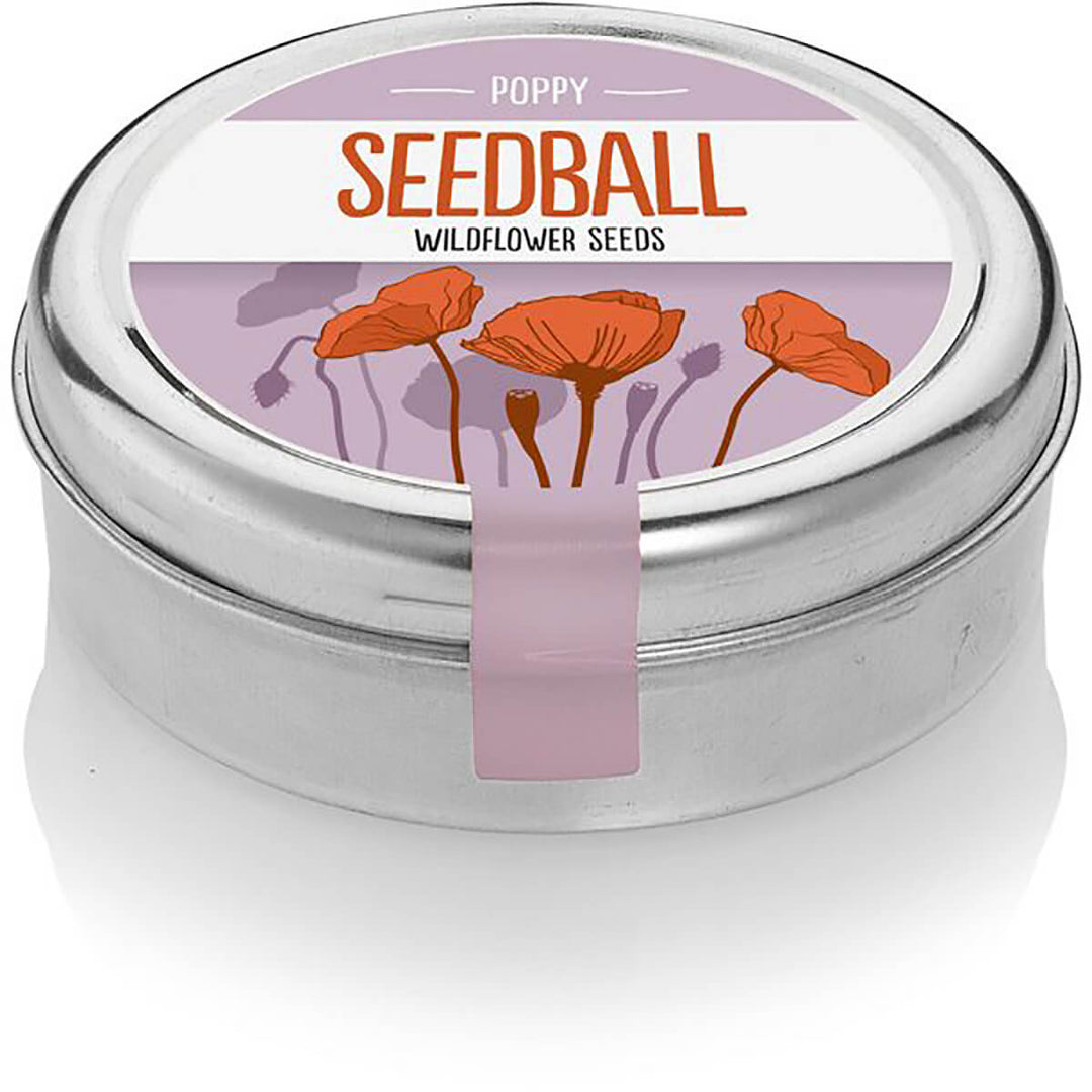 Seedball Poppy Seed Wildflower Seed Tin - Norman & Vera Garden Emporium