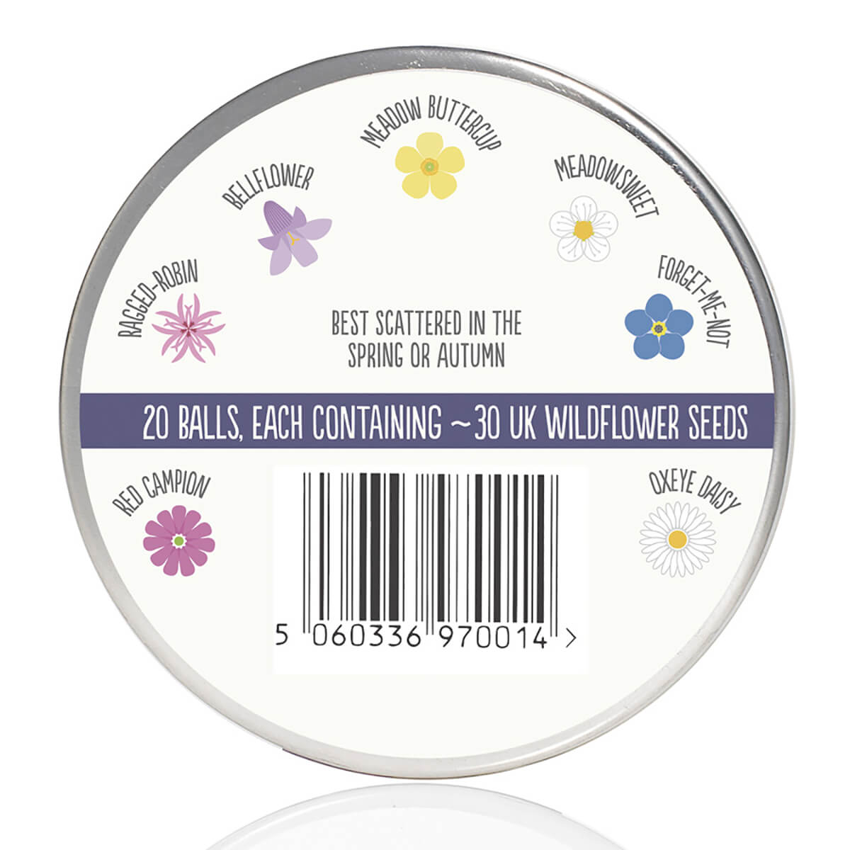 Seedball Shade Mix Seed Tin - Norman & Vera Garden Emporium