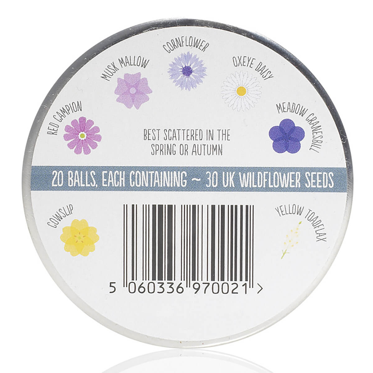 Seedball Urban Meadow Wildflower Seed Mix Tin - Norman & Vera Garden Emporium